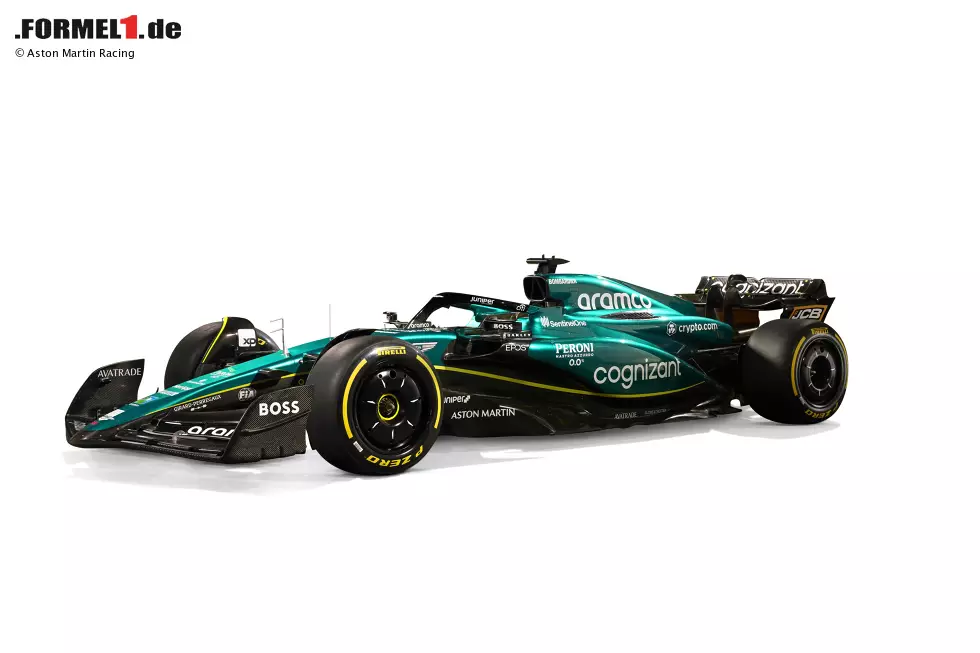 Foto zur News: Das ist der Aston Martin AMR23 für die Formel-1-Saison 2023.