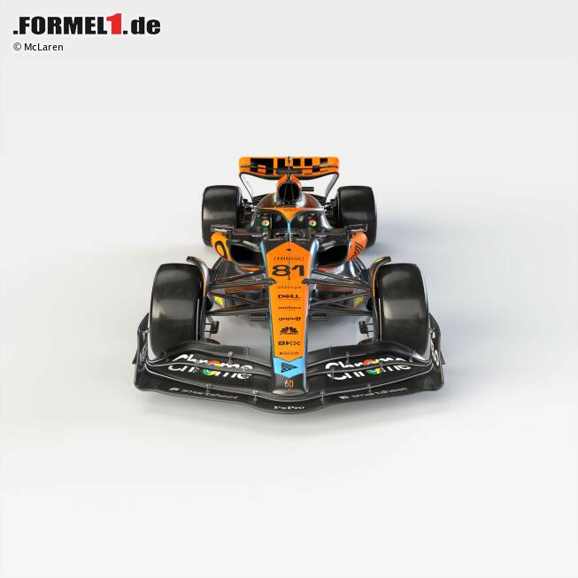 Foto zur News: Lando Norris und Oscar Piastri gehen 2023 mit dem McLaren MCL60 in der Formel 1 auf Punktejagd.