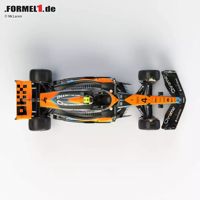 Foto zur News: Im Vergleich zum Vorgänger zeigt die Lackierung des McLaren MCL60 mehr schwarze Elemente.