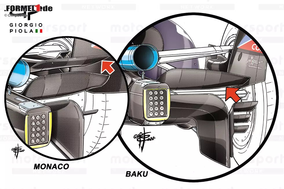 In Kombination mit dem Low-Downforce-Heckflügel und um den Luftwiderstand weiter zu reduzieren, hatte das Team in Baku nur das untere Flügelelement des Beam-Wings installiert. Foto zur News: In Kombination mit dem Low-Downforce-Heckflügel und um den Luftwiderstand weiter zu reduzieren, hatte das Team in Baku nur das untere Flügelelement des Beam-Wings installiert.