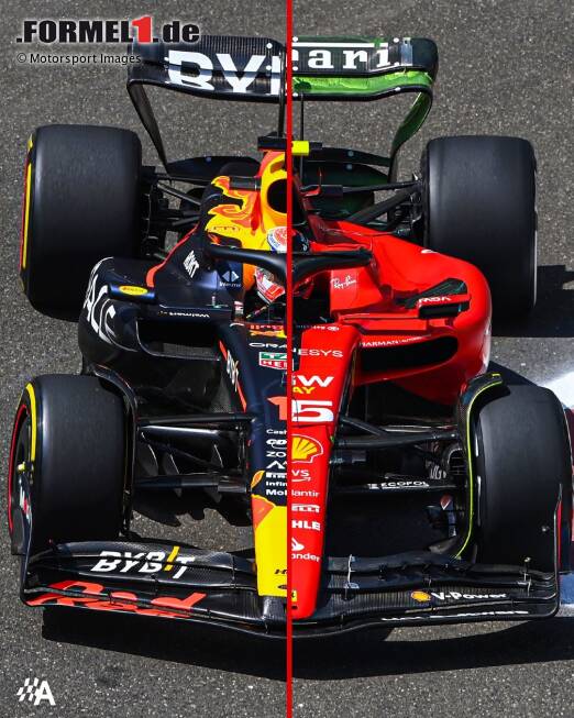 Foto zur News: Red Bull RB19 vs. Ferrari SF-23