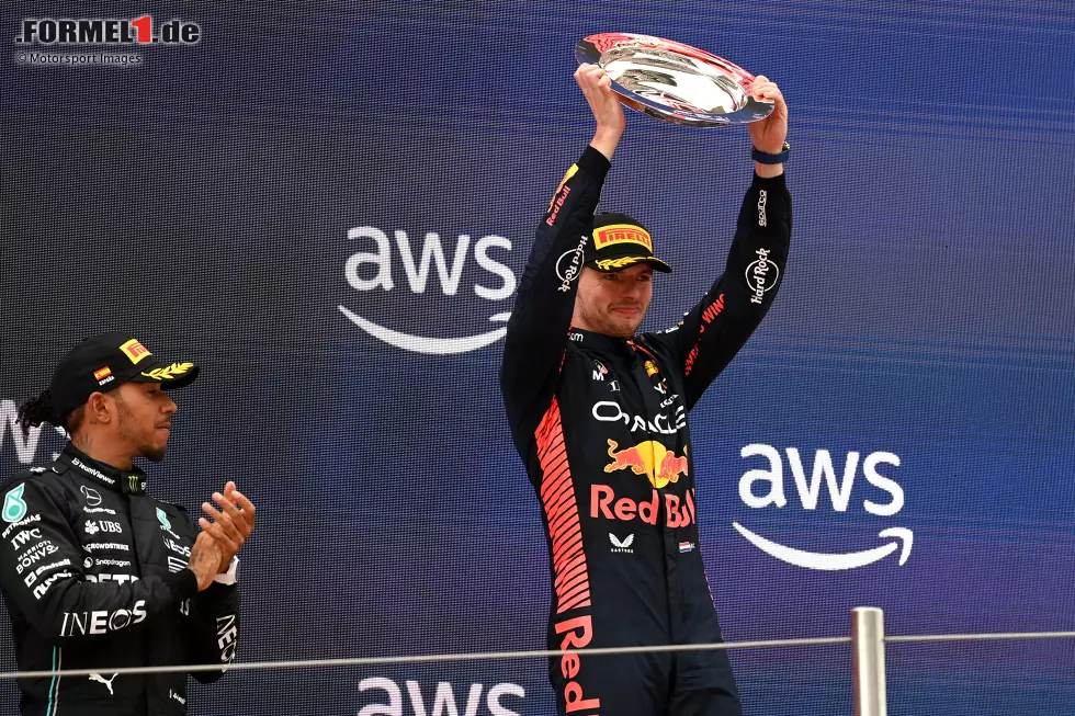 Max Verstappen (1): Perfektionisten ziehen dem Weltmeister die Tracklimit-Verstöße ab. Davon abgesehen sprechen die Zahlen für sich: Im Qualifying Pole mit fast einer halben Sekunde Vorsprung, obwohl er seine schnellste Runde am Ende sogar abbrach. Im Rennen knapp 25 Sekunden vor dem Rest der Welt. Wieder einmal überragend. Foto zur News: Max Verstappen (1): Perfektionisten ziehen dem Weltmeister die Tracklimit-Verstöße ab. Davon abgesehen sprechen die Zahlen für sich: Im Qualifying Pole mit fast einer halben Sekunde Vorsprung, obwohl er seine schnellste Runde am Ende sogar abbrach. Im Rennen knapp 25 Sekunden vor dem Rest der Welt. Wieder einmal überragend.