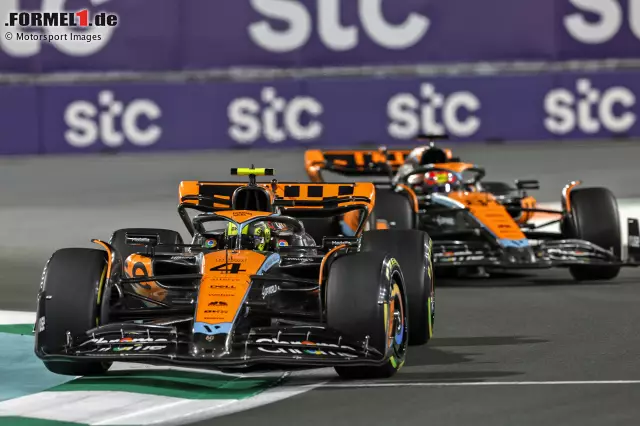 Foto zur News: Lando Norris (4): Gleich mehrere Redakteure hätten nach seinem Fehler im Qualifying sogar zur 5 gegriffen. Dazu war auch das Rennen nicht besonders stark, am Ende wurde er 17. und damit Vorletzter. Letztendlich lassen wir Gnade walten und geben ihm gerade noch die 4.