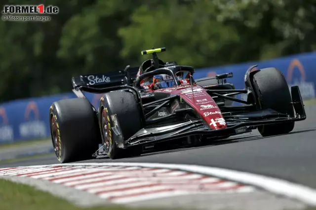 Foto zur News: Guanyu Zhou (5): Zwei Redakteure hätten ihm für den Startcrash, der unter anderem beide Alpines aus dem Rennen nahm, sogar eine 6 gegeben. Andere rechnen ihm sein starkes Qualifying an und geben trotz der Situation noch eine 4. Im Schnitt landen wir am Ende bei der 5.