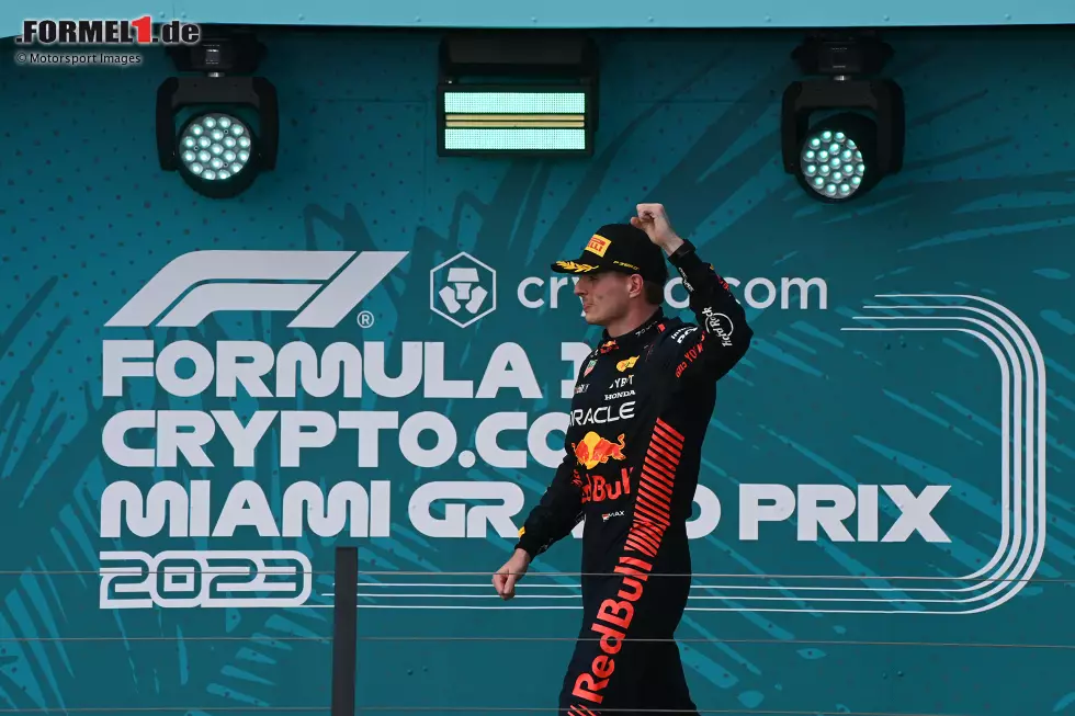 Mit seinen Siegen 2023 in Miami, Austin und Las Vegas ist Verstappen außerdem der einzige Fahrer in der bisherigen Geschichte der Königsklasse, der in einer Saison in nur einem Land (USA) drei Rennen gewinnen konnte. Foto zur News: Mit seinen Siegen 2023 in Miami, Austin und Las Vegas ist Verstappen außerdem der einzige Fahrer in der bisherigen Geschichte der Königsklasse, der in einer Saison in nur einem Land (USA) drei Rennen gewinnen konnte.
