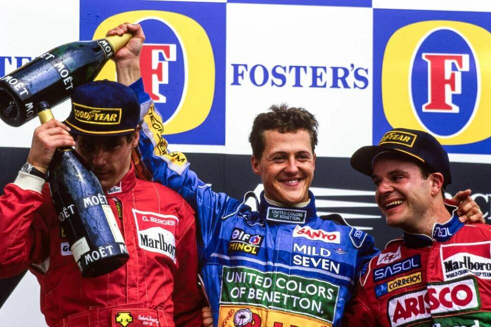 Foto zur News: Michael Schumacher (1994): Zwei Jahre später befindet sich Mansell bereits in der (vorläufigen) Formel-1-Rente, als ein gewisser Michael Schumacher mit vier Siegen zu Saisonbeginn auf sich aufmerksam macht. &quot;Schumi&quot; gewinnt damals sogar sechs der ersten sieben Rennen!