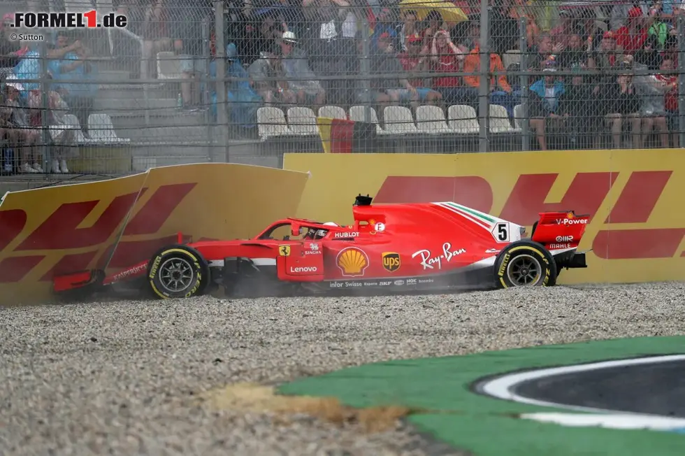 Foto zur News: 6. Sebastian Vettel (Ferrari) beim Großen Preis von Deutschland 2018 - Grund: Unfall