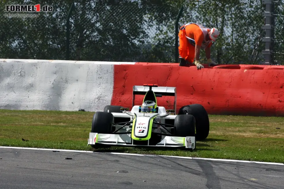 Foto zur News: 20. Jenson Button (Brawn) beim Großen Preis von Belgien 2009 - Grund: Unfall