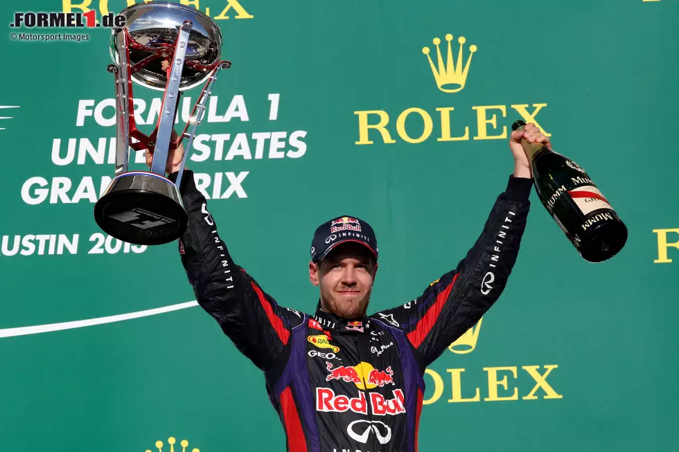... mit vier WM-Titeln von 2010 bis 2013 hat ihm Sebastian Vettel noch etwas voraus. An Siegen ist Vettel aber schon längst überflügelt worden: Von 2009 bis 2014 hat der Deutsche 38-mal für Red Bull gewonnen. Foto zur News: ... mit vier WM-Titeln von 2010 bis 2013 hat ihm Sebastian Vettel noch etwas voraus. An Siegen ist Vettel aber schon längst überflügelt worden: Von 2009 bis 2014 hat der Deutsche 38-mal für Red Bull gewonnen.