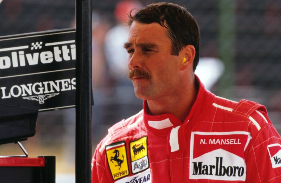 Foto zur News: ... Mansell gewinnt in seinen zwei Ferrari-Jahren zwar noch zwei weitere Rennen, aber vom WM-Titel ist er in Rot weit entfernt. Erst ab 1991 bei Williams gibt es Siege in Serie für Mansell, 1992 dort schließlich auch den WM-Gesamtsieg.