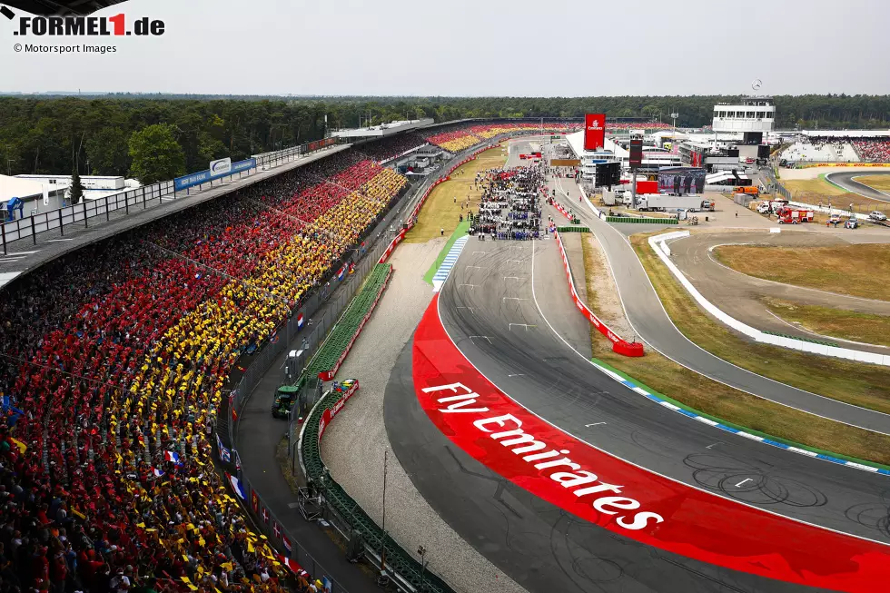 Foto zur News: Hockenheimring Baden-Württemberg bei Hockenheim (Deutschland): Formel 1 1970, 1977-84, 1986-2006, 2008, 2010, 2012, 2014, 2016 und 2018-19