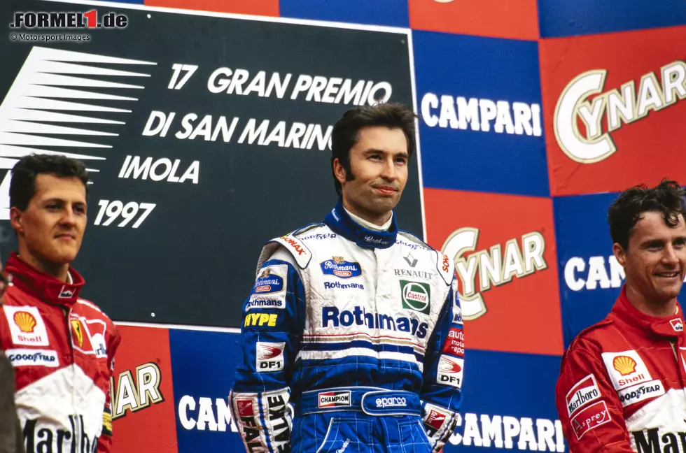 #7: Heinz-Harald Frentzen (Deutschland) wechselt zur Saison 1997 zu Topteam Williams und erzielt in Imola seinen ersten Grand-Prix-Sieg. Bei seinem zweiten Sieg ... Foto zur News: #7: Heinz-Harald Frentzen (Deutschland) wechselt zur Saison 1997 zu Topteam Williams und erzielt in Imola seinen ersten Grand-Prix-Sieg. Bei seinem zweiten Sieg ...