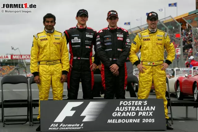 Foto zur News: 2005: 6 Rookies - 16. Tiago Monteiro (Jordan/7 Punkte), 18. Narain Karthikeyan (Jordan/5), 19. Christijan Albers (Minardi/4), 21. Patrick Friesacher (Minardi/3), 24. Vitantonio Liuzzi (Red Bull/1) und 25. Robert Doornbos (Minardi/0)