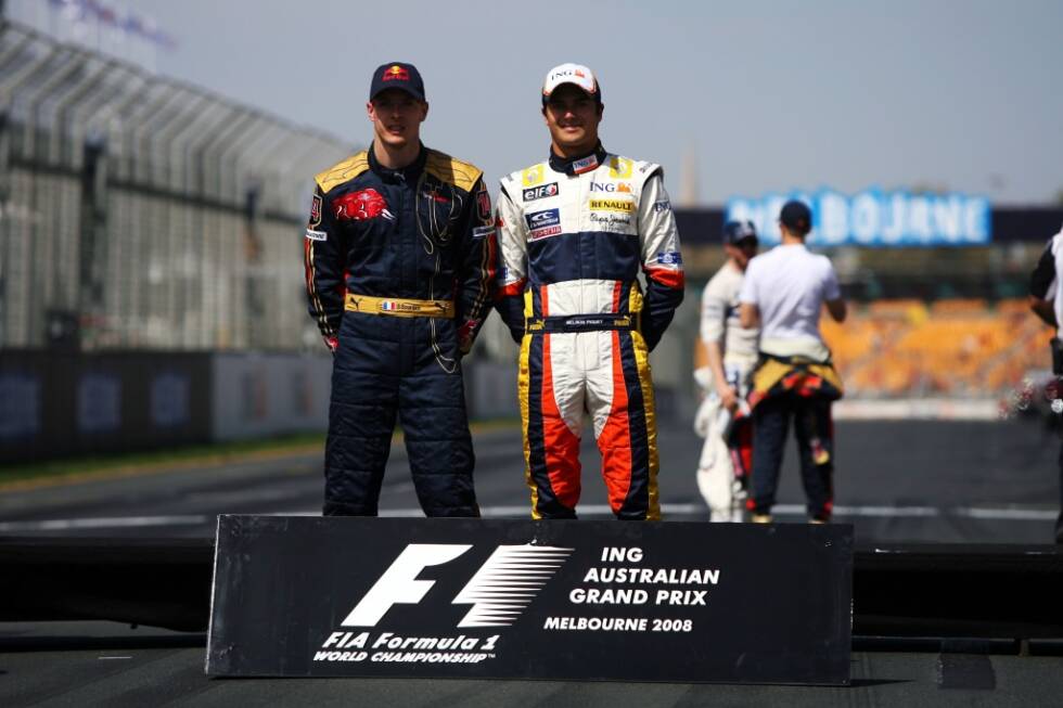Foto zur News: 2008: 2 Rookies - 12. Nelson Piquet jun. (Renault/19) und 17. Sebastien Bourdais (Toro Rosso/4)