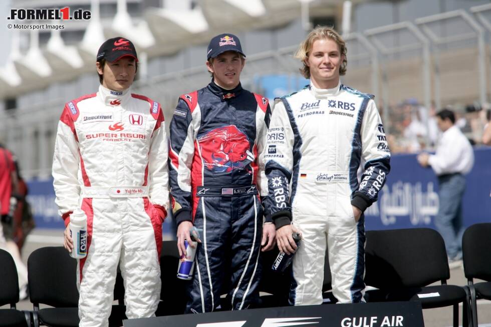 Foto zur News: 2006: 6 Rookies - 16. Robert Kubica (BMW-Sauber/6), 17. Nico Rosberg (Williams/4), 20. Scott Speed (Toro Rosso/0), 25. Yuji Ide (Super Aguri/0), 26. Sakon Yamamoto (Super Aguri/0) und 27. Franck Montagny (Super Aguri/0)