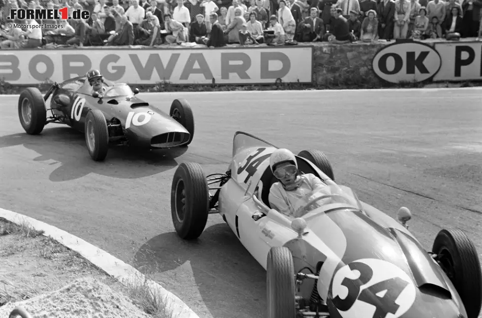 Yeoman Credit: Das BRP-Team war 1960 das erste, das seinen Namen für einen Sponsor änderte und unter dem Banner des Finanzunternehmens startete. Olivier Gendebien schaffte es mit seinem Cooper T51 sogar zwei Mal auf das Podium. Doch die Partnerschaft bröckelte nach nur einer Saison. Foto zur News: Yeoman Credit: Das BRP-Team war 1960 das erste, das seinen Namen für einen Sponsor änderte und unter dem Banner des Finanzunternehmens startete. Olivier Gendebien schaffte es mit seinem Cooper T51 sogar zwei Mal auf das Podium. Doch die Partnerschaft bröckelte nach nur einer Saison.