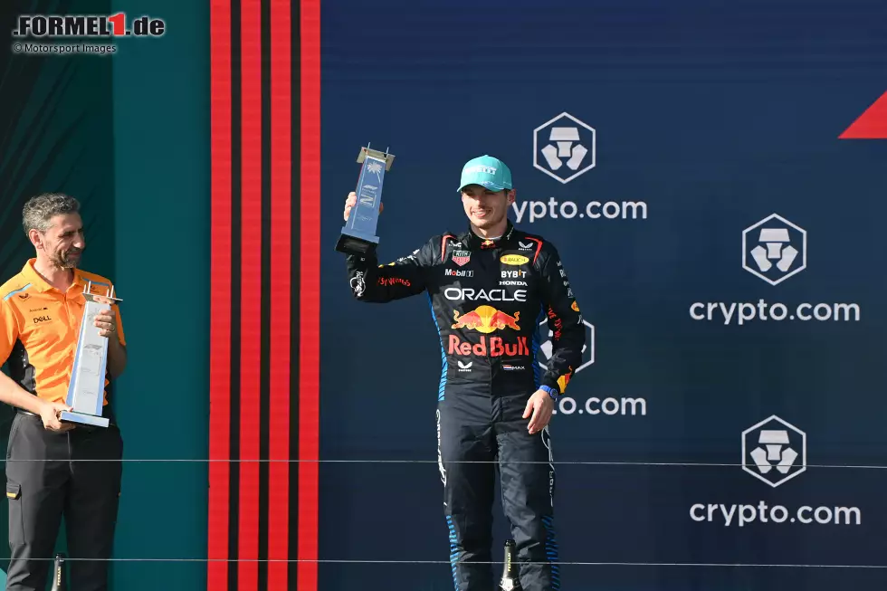 Max Verstappen (Redaktion: 2) - Auch wir ziehen ihm unter anderem den Zwischenfall mit dem Poller ab, bei dem er laut Teamchef Christian Horner sein Auto beschädigte. Trotzdem bekommt er für P2 im Rennen, Sprintsieg und zwei Polepositions am Ende aber natürlich immerhin noch eine 2. Foto zur News: Max Verstappen (Redaktion: 2) - Auch wir ziehen ihm unter anderem den Zwischenfall mit dem Poller ab, bei dem er laut Teamchef Christian Horner sein Auto beschädigte. Trotzdem bekommt er für P2 im Rennen, Sprintsieg und zwei Polepositions am Ende aber natürlich immerhin noch eine 2.