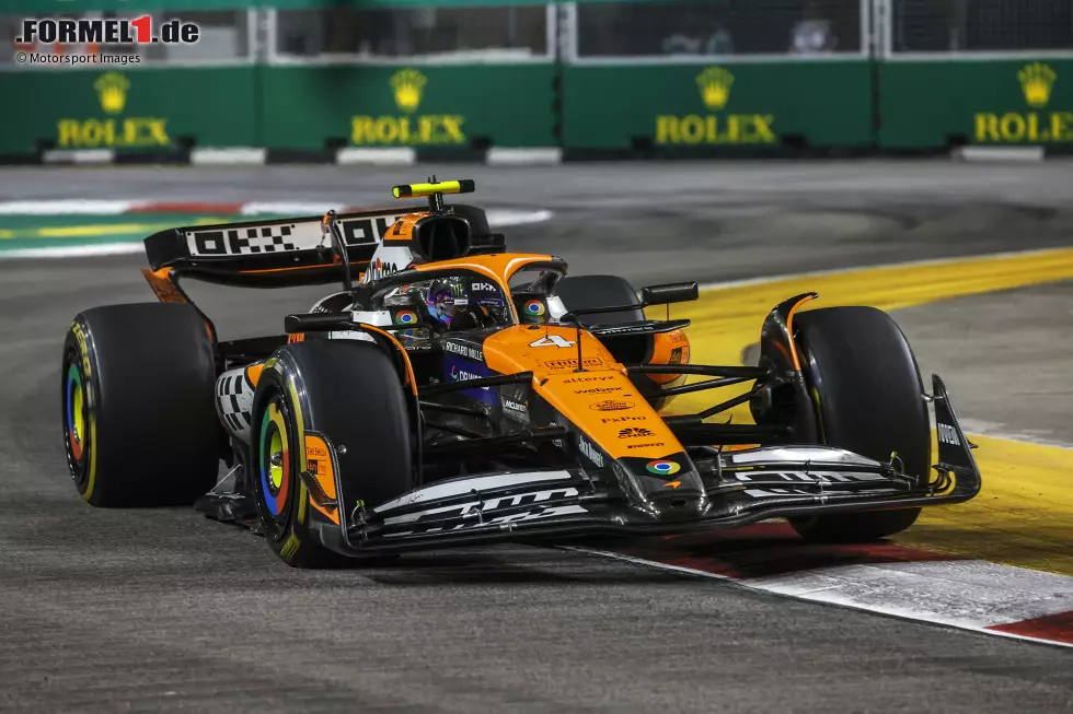 Lando Norris (Marc Surer: 2) - "Pole und Sieg gibt normalerweise Note 1, doch wer zweimal im Rennen gegen die Wand fährt, verdient sie nicht." Foto zur News: Lando Norris (Marc Surer: 2) - "Pole und Sieg gibt normalerweise Note 1, doch wer zweimal im Rennen gegen die Wand fährt, verdient sie nicht."