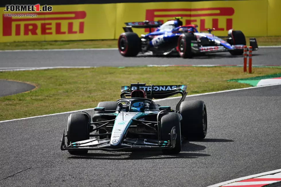 George Russell (Marc Surer: 2) - "Hat zwar das Qualifyingduell gegen Hamilton verloren, aber im Rennen war er wieder der stärkere der beiden Mercedes-Piloten." Foto zur News: George Russell (Marc Surer: 2) - "Hat zwar das Qualifyingduell gegen Hamilton verloren, aber im Rennen war er wieder der stärkere der beiden Mercedes-Piloten."