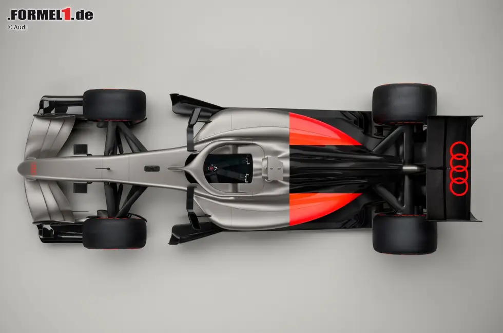 Foto zur News: So sieht das Audi-Design von oben aus. Auffällig ist die klare farbliche Trennung zwischen Front und Heck.