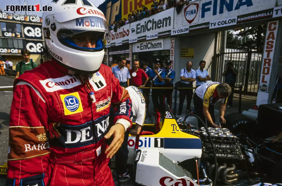 Jean-Louis Schlesser (1988): 1983 versucht er sich mit RAM einmal erfolglos an der Qualifikation, doch seine Chance kommt fünf Jahre später - einen Tag vor seinem 40. Geburtstag. In Monza ersetzt er den kranken Nigel Mansell, kollidiert aber beim Überrunden mit Ayrton Senna und verhindert so McLarens perfekte Saison. Foto zur News: Jean-Louis Schlesser (1988): 1983 versucht er sich mit RAM einmal erfolglos an der Qualifikation, doch seine Chance kommt fünf Jahre später - einen Tag vor seinem 40. Geburtstag. In Monza ersetzt er den kranken Nigel Mansell, kollidiert aber beim Überrunden mit Ayrton Senna und verhindert so McLarens perfekte Saison.
