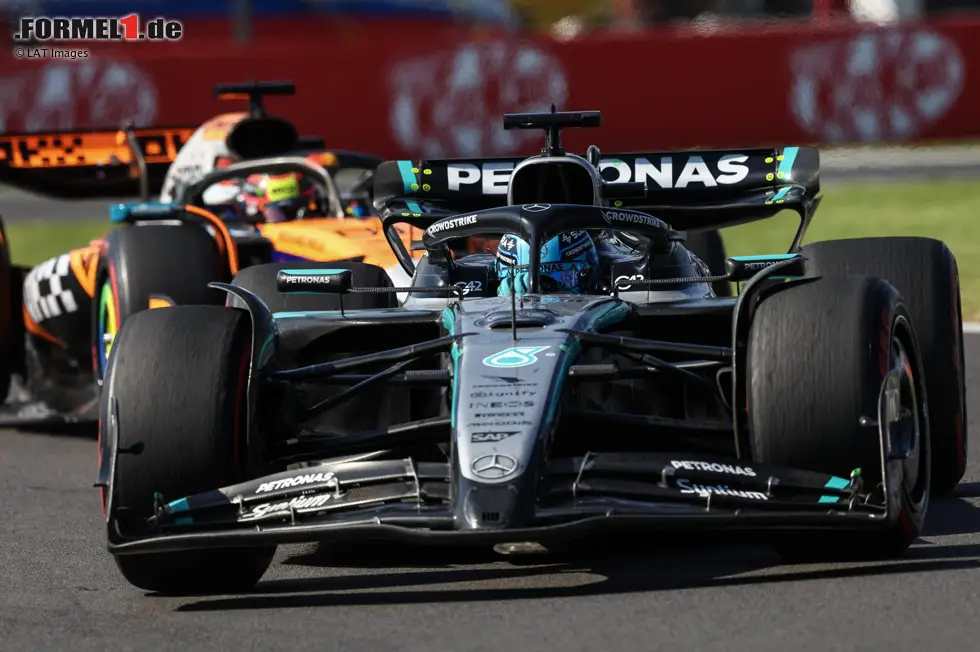Foto zur News: George Russell (Redaktion: 3) - Für uns waren beide Mercedes-Fahrer auf einem Niveau. Russell fiel durch kantige Funksprüche auf, der Speed war jedoch der gleiche wie bei Antonelli.