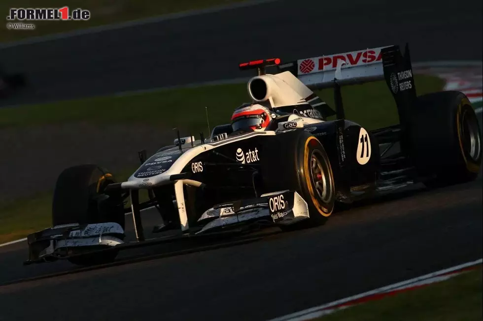 2011: 9 von 24 - Jaime Alguersuari (Toro Rosso), Rubens Barrichello (Williams), Pastor Maldonado (Williams), Jarno Trulli (Lotus), Heikki Kovalainen (Lotus), Vitantonio Liuzzi (HRT), Jerome d'Ambrosio (Marussia-Virgin), Timo Glock (Marussia-Virgin) und Narain Karthikeyan (HRT) Foto zur News: 2011: 9 von 24 - Jaime Alguersuari (Toro Rosso), Rubens Barrichello (Williams), Pastor Maldonado (Williams), Jarno Trulli (Lotus), Heikki Kovalainen (Lotus), Vitantonio Liuzzi (HRT), Jerome d'Ambrosio (Marussia-Virgin), Timo Glock (Marussia-Virgin) und Narain Karthikeyan (HRT)