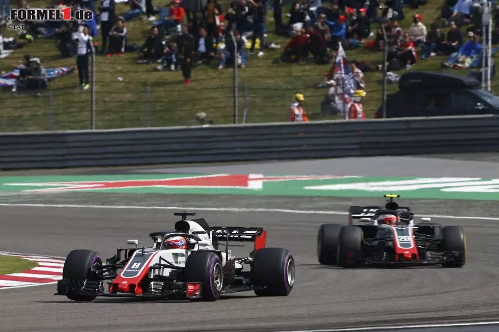 Foto zur News: 2018: 2 von 20 - Romain Grosjean (Haas) und Sergei Sirotkin (WilliamS)