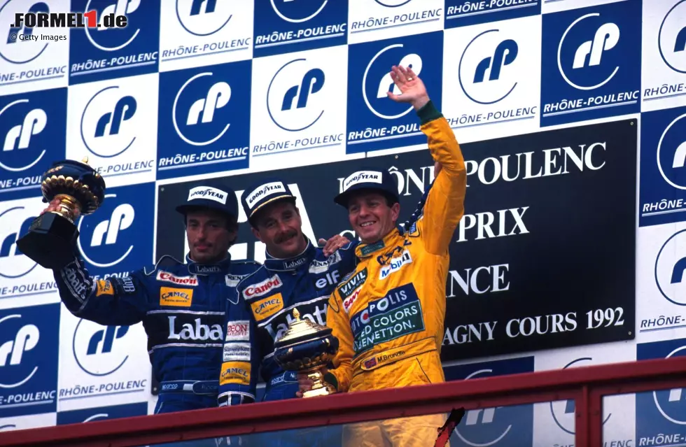 91 Rennen: Martin Brundle (Großbritannien) - Über viele Jahre blieben die Erfolge aus für Brundle in der Formel 1, doch mit Benetton stellten sich allmählich bessere Ergebnisse ein. Den ersten Podestplatz gab es 1992 in Frankreich mit Platz drei. Foto zur News: 91 Rennen: Martin Brundle (Großbritannien) - Über viele Jahre blieben die Erfolge aus für Brundle in der Formel 1, doch mit Benetton stellten sich allmählich bessere Ergebnisse ein. Den ersten Podestplatz gab es 1992 in Frankreich mit Platz drei.