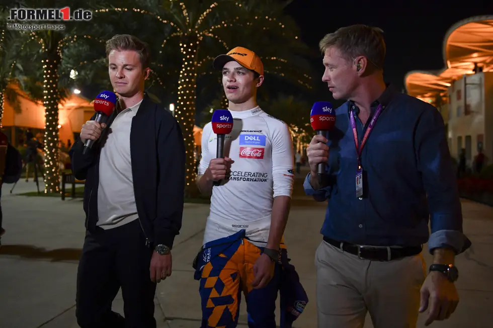 Foto zur News: Nico Rosberg: "Er ist ein wohlverdienter Weltmeister. Und Lando hat das heute nochmal, das ganze Wochenende nochmal bewiesen. Unter diesem immensen Druck, keinen Fehler gemacht, abgeliefert. Perfektes Wochenende gefahren, also sensationell und klasse. Und ich fühle das total mit."