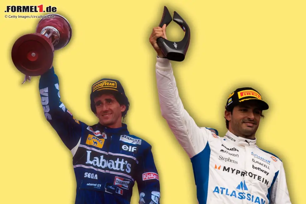 Foto zur News: Alain Prost (Frankreich) und Carlos Sainz (Spanien) sind die beiden einzigen Formel-1-Fahrer, die für die drei Traditionsteams Ferrari, McLaren und Williams Podestplätze erzielt haben. Und das kam so: ...