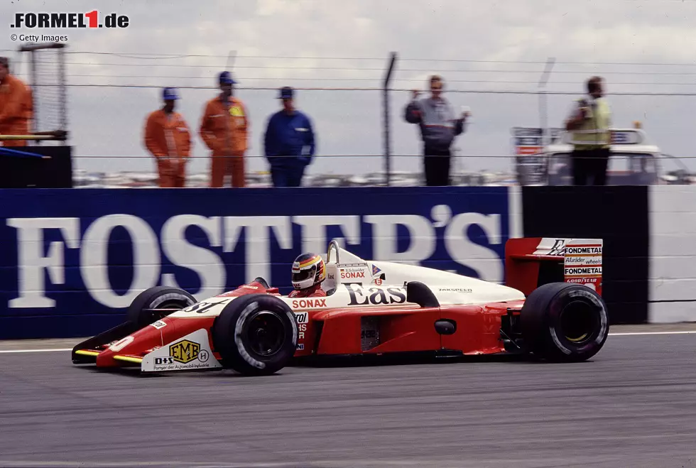Foto zur News: Der spätere DTM-Champion Bernd Schneider sorgt mit P12 am Hockenheimring für das beste Zakspeed-Ergebnis des Jahres. Weiter nach vorne kommt das deutsche Team in der Formel 1 nicht mehr.