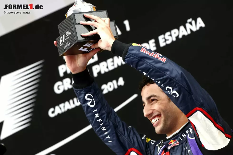 ... zieht Red Bull Nachwuchstalent Daniel Ricciardo von Toro Rosso hoch. Der Australier gewinnt mit den Bullen 2014 auch direkt drei Rennen, doch die vorherige Dominanz des Teams endet mit dem neuen Hybrid-Reglement. Konstrukteurs-Weltmeister wird man erst 2022 wieder - als Ricciardo längst weg ist. Foto zur News: ... zieht Red Bull Nachwuchstalent Daniel Ricciardo von Toro Rosso hoch. Der Australier gewinnt mit den Bullen 2014 auch direkt drei Rennen, doch die vorherige Dominanz des Teams endet mit dem neuen Hybrid-Reglement. Konstrukteurs-Weltmeister wird man erst 2022 wieder - als Ricciardo längst weg ist.