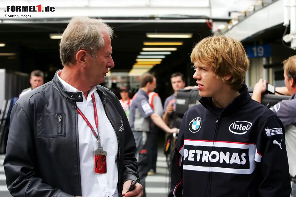 Foto zur News: Und eines seiner Talente verliert Helmut Marko nie aus den Augen: Sebastian Vettel gibt 2007 zwar noch für BMW-Sauber sein Formel-1-Debüt, doch nur wenige Wochen später wechselt der Deutsche zu Toro Rosso, wo er Teamkollege von Vitantonio Liuzzi wird.