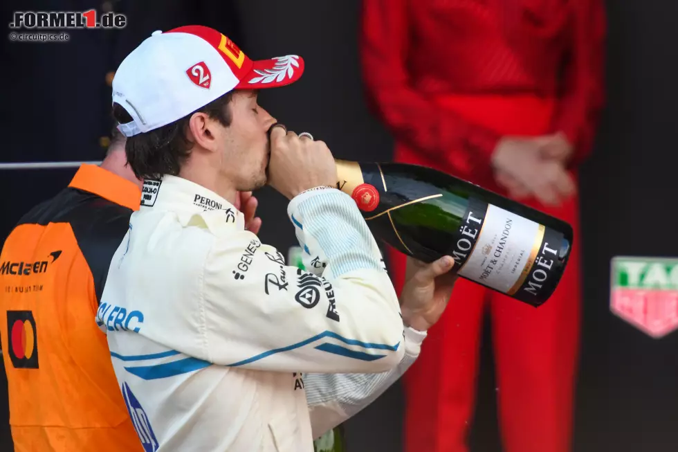 Charles Leclerc (Redaktion: 1) - Zustimmung dieses Mal, denn auch wir wüssten nicht, was man ihm abziehen soll. Versuchte am Sonntag alles, kam aber nicht an Norris vorbei. Verlor das Rennen am Samstag im Qualifying. Foto zur News: Charles Leclerc (Redaktion: 1) - Zustimmung dieses Mal, denn auch wir wüssten nicht, was man ihm abziehen soll. Versuchte am Sonntag alles, kam aber nicht an Norris vorbei. Verlor das Rennen am Samstag im Qualifying.