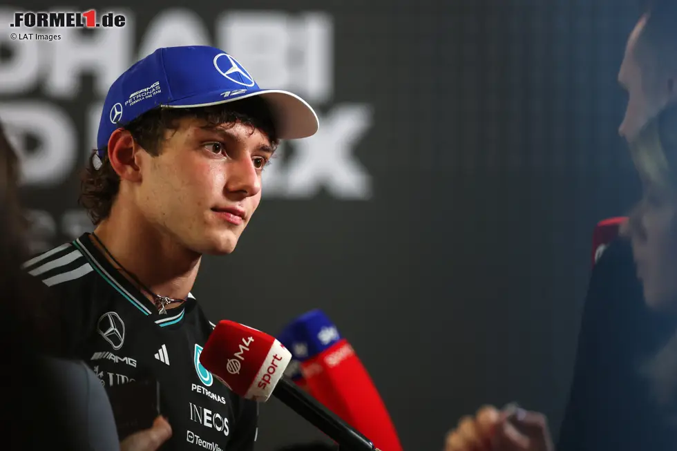 Foto zur News: Andrea Kimi Antonelli (Redaktion: 4) - Auch in seinem Fall sind wir nicht ganz so streng. Es ging in der Tat nicht viel, aber zumindest hat er keinen größeren Unsinn gemacht. Trotzdem darf man in einem Mercedes natürlich deutlich mehr erwarten.