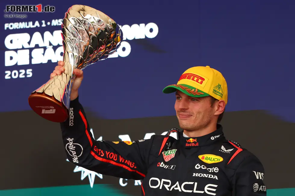 Foto zur News: Max Verstappen (Redaktion: 2) - Das sehen wir grundsätzlich auch so, aber wir bewerten eben das ganze Wochenende. Letztendlich haben wir lange diskutiert, weil einige Redakteure ebenfalls die Bestnote gegeben hätten. Am Ende gibt es die nicht, weil "nur" das Rennen selbst die 1 verdiente. Der Rest des Wochenendes nicht.