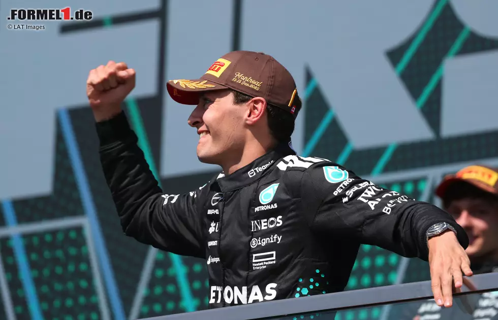 George Russell (Redaktion: 1) - Der Rennsieger ist der einzige Fahrer, der auch von uns die Bestnote bekommt. Pole, Sieg und schnellste Runde - macht am Ende den ersten "Hattrick" in Russells Formel-1-Karriere. Viel mehr geht nicht. Foto zur News: George Russell (Redaktion: 1) - Der Rennsieger ist der einzige Fahrer, der auch von uns die Bestnote bekommt. Pole, Sieg und schnellste Runde - macht am Ende den ersten "Hattrick" in Russells Formel-1-Karriere. Viel mehr geht nicht.