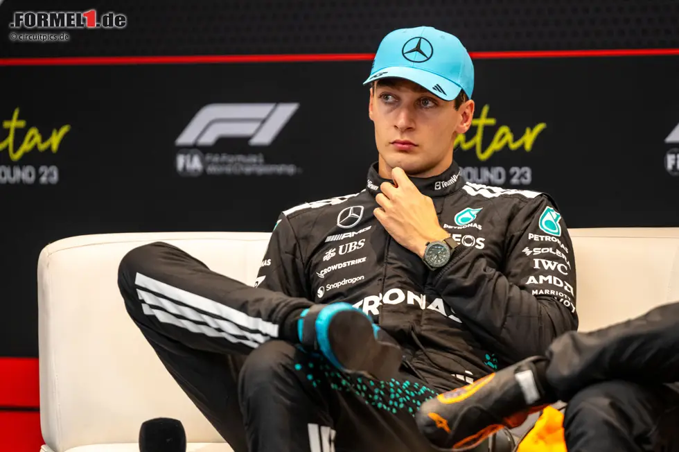 Foto zur News: George Russell (Redaktion: 3) - Auch hier hätten einige Redakteure eine 2 gegeben, der Mehrheit war ein guter Sprint aber nicht genug. Es gilt das gleiche wie beim Teamkollegen: Eigentlich hätte er hier aufs Podium fahren müssen. Das hatte sich nach dem Start aber schon erledigt.