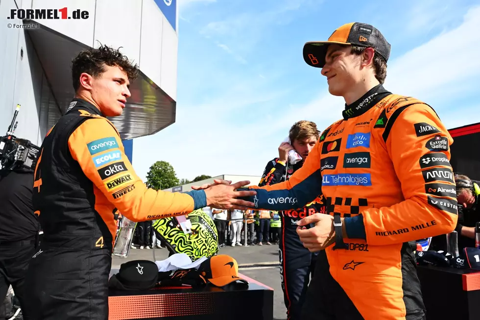 Foto zur News: Lando Norris (Redaktion: 2) - Auch bei uns reicht es nicht zur Bestnote. Im Qualifying wackelte er zunächst in Q2, erholte sich davon aber stark. Im Rennen dann chancenlos gegen Verstappen, aber zumindest vor dem Teamkollegen, was im Hinblick auf die WM wichtig ist. Für den verpatzten Boxenstopp konnte er nichts.