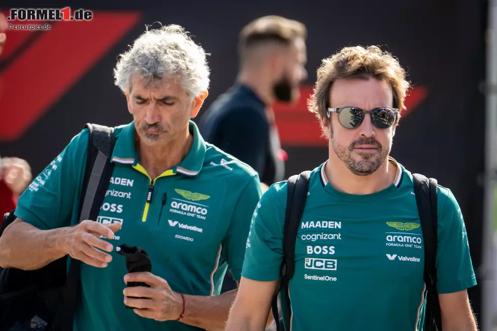 Foto zur News: Fernando Alonso (Redaktion: 2) - Deswegen bekommt der Spanier von uns auch eine bessere Note. Brachte den Aston Martin in Q3 und hätte im Rennen ohne den Defekt wohl auch gepunktet. Keine Selbstverständlichkeit, wenn man sich die Performance vom Teamkollegen am Wochenende anschaut.