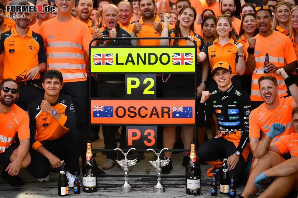 Foto zur News: Oscar Piastri (Redaktion: 2) - Auch im Qualifying schon langsamer als der Teamkollege, dazu am Anfang zunächst eine Position an Leclerc verloren. Kritik auf hohem Niveau, aber im WM-Kampf zählt jedes Detail, weshalb er dieses Mal auch bei uns kein Kandidat für die Bestnote war.