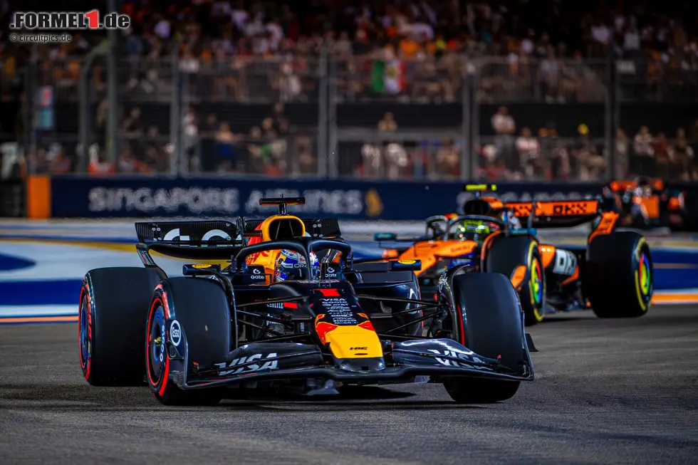 Foto zur News: Max Verstappen (Marc Surer: 2) - "Es war stark von ihm, mit abgefahrenen Reifen Lando Norris in Schach zu halten."