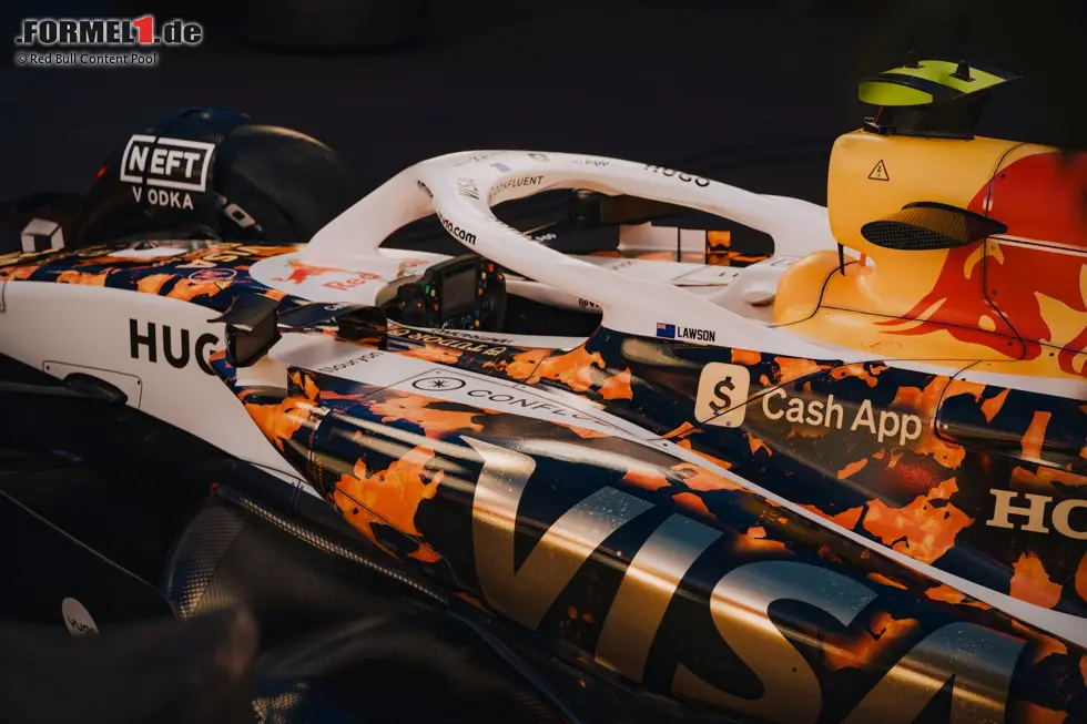 Foto zur News: Die Sonderlackierung von Racing Bulls für den USA-Grand-Prix 2025.
