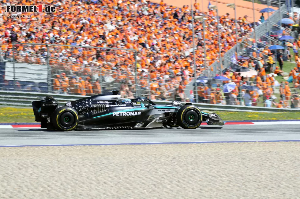 George Russell (Marc Surer: 2) - "Mehr war mit dem Mercedes bei diesem Wetter nicht drin." Foto zur News: George Russell (Marc Surer: 2) - "Mehr war mit dem Mercedes bei diesem Wetter nicht drin."