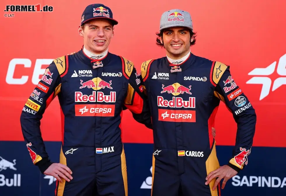 Foto zur News: Carlos Sainz (Toro Rosso / 2015-2016): Der Spanier ist Verstappens erster Teamkollege in der Formel 1. Gemeinsam debütieren sie 2015 für Toro Rosso in der Königsklasse und am Ende des Jahres hat der Niederländer die Nase mit 49:18 WM-Punkten klar vorn. Während Verstappen nach vier Rennen im folgenden Jahr zu Red Bull aufsteigt, ...