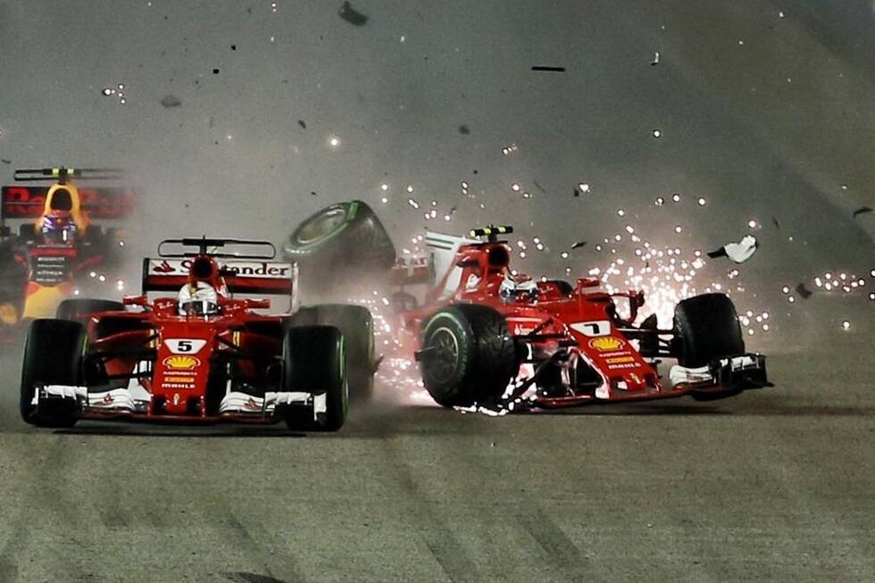 Foto zur News: Das Formel-1-Rennen in Singapur: Wie Vettel den Startcrash ausgelöst und Hamilton souverän gewonnen hat