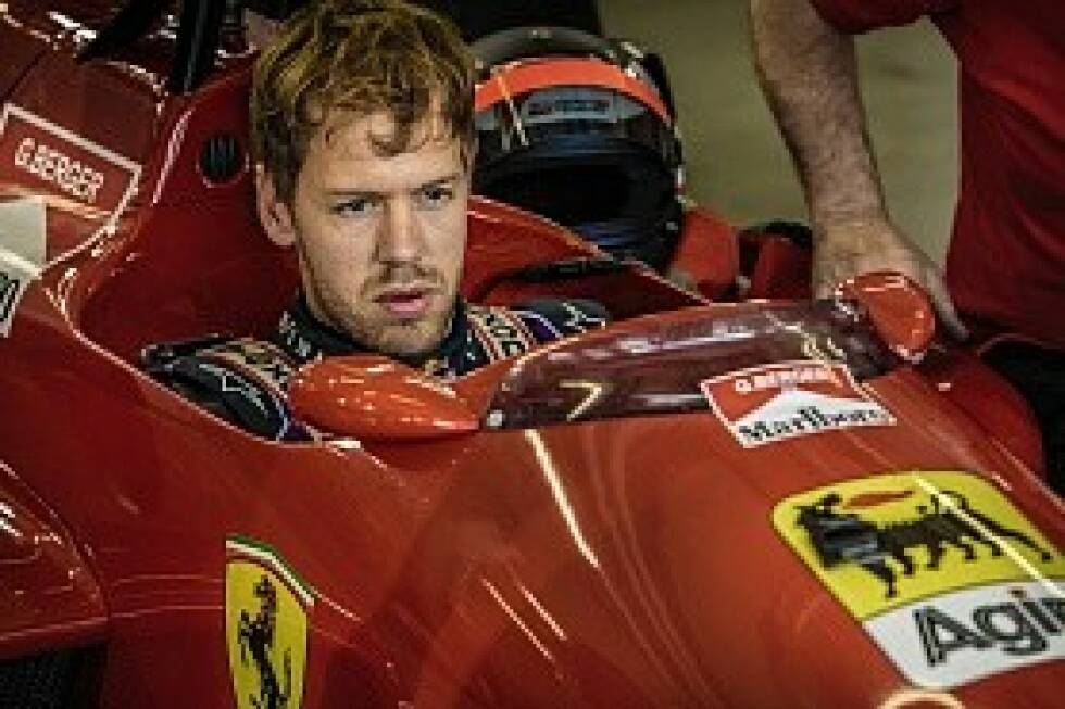 Foto zur News: Sebastian Vettel und Gerhard Berger tauschen ihre Boliden