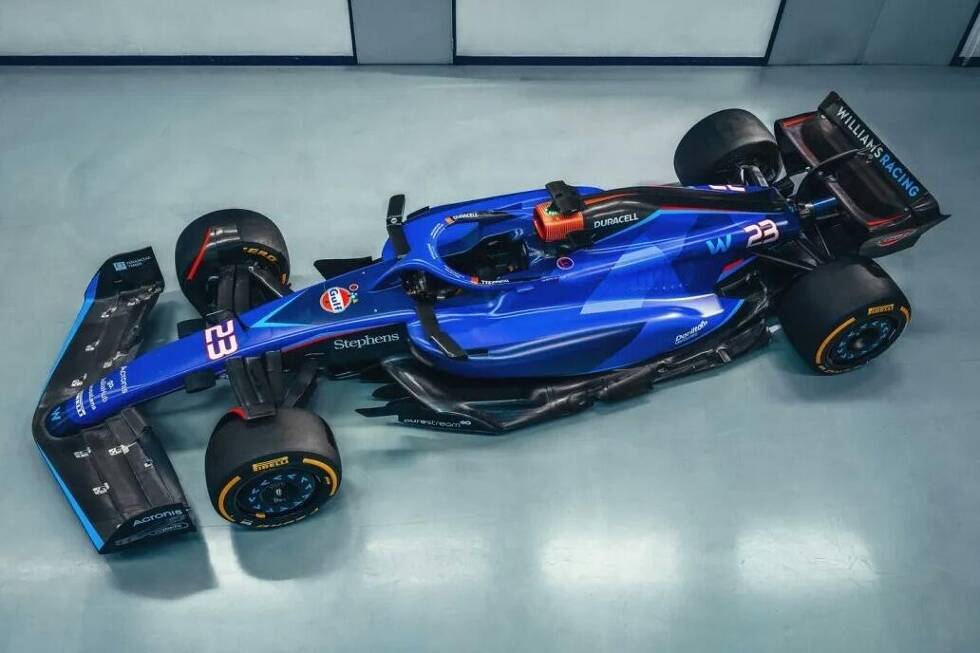 Foto zur News: Williams präsentiert den FW45 für die Formel-1-Saison 2023 bei einem Shakedown in Silverstone