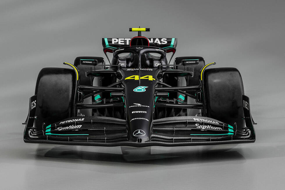 Foto zur News: Das ist der Mercedes W14, mit dem Lewis Hamilton und George Russell 2023 in der Formel 1 um Siege und den WM-Titel kämpfen wollen